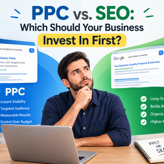 PPC vs SEO explained for businesses. Compare costs, results, benefits, and timelines to decide which digital marketing strategy to invest in first.